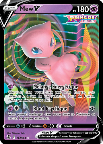 Carte pokémon mew - carte, mew-v